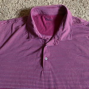 Oxford Golf Shirt XXL Palmer Legacy Country Club Florida Large Purple Stripes